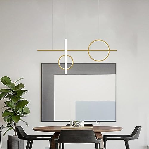 Lustre moderne à LED à intensité variable avec longue bande de plafond réglable - 4