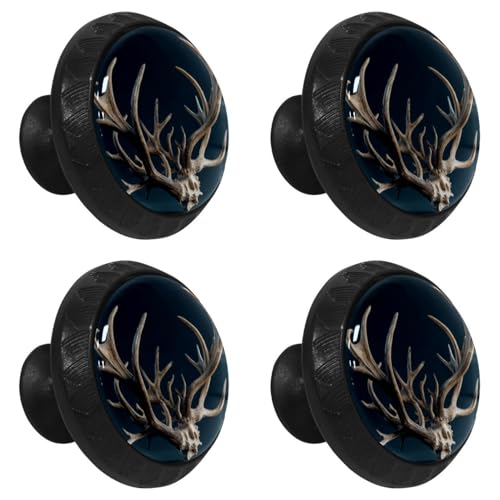 Boutons de placard de cuisine en bois d'élan pour commode chalet - 3