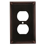 Cosmas 44018-ORB Oil Rubbed Bronze Single Duplex Electrical Outlet Wall Plate / Cover