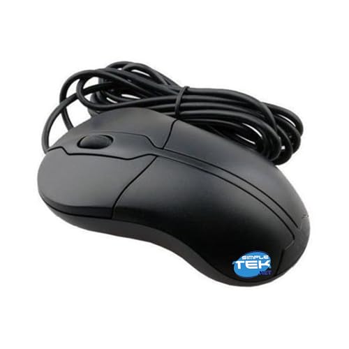 Ratón óptico USB con cable SIMPLETEK para una navegación precisa y rápida en PC y portátil