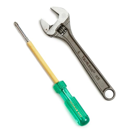 Image of Taparia TK-066 1171, 905I Insulated Screwdriver 2 In 1 & Adjustable Spanner 8 inch Set