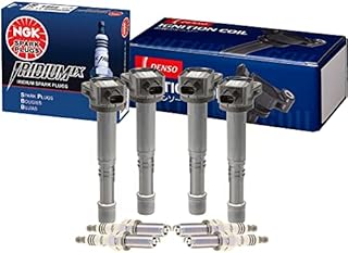 Denso 4 COP Direct Ignition Coils & NGK 4 Iridium IX Spark Plugs Kit For Acura ILX Honda Accord Civic CR-V Crosstour 2.4 L4 K24Y2 K24Z2 K24Z3 K24Z6 K24Z7