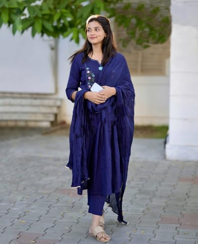 Image of KLOSIA Women Printed A-Line Kurta and Pant Set with Dupatta