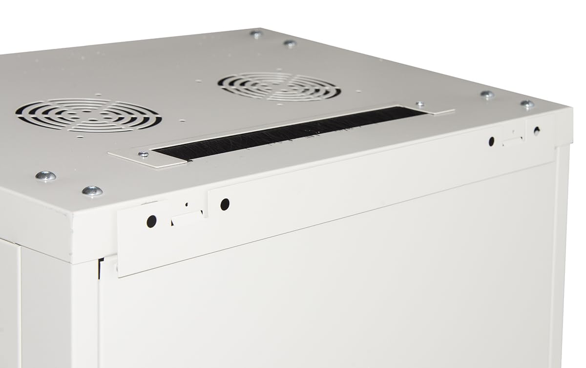 armadio rack 19" CO1912UGF da muro con porta in vetro temperato e struttura in metallo grigio capacità 12 unità dimensioni 63,5x60x45 cm disassemblato per server ed altri apparati IT