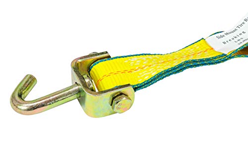Mytee Products (4 Pack 2" X10' Lasso Ratchet Strap With J Finger Hook Wheel Net Auto Tow Towing Car Hauler Tie Down #TOP4