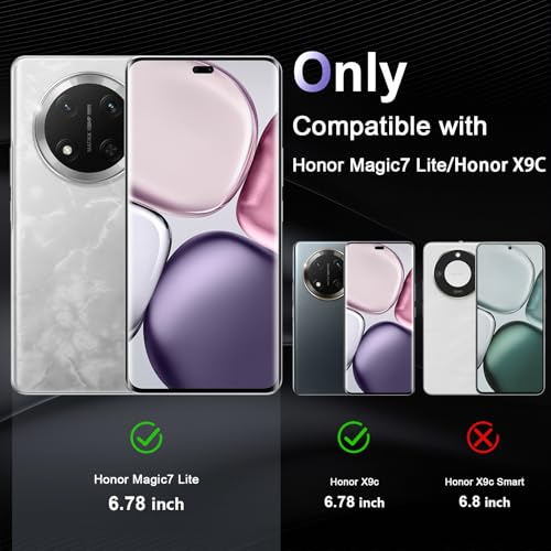 Image of Case for Honor Magic 7 Lite, Military Grade Drop Protection Phone Case, Yellowing Resistant, Anti-Scratch Hard PC Back, Shockproof Hard Ultra-Thin Protective Cover, Clear