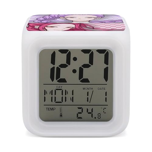 KPOPガールズ! デーモン・ハンターズ 光る時計 温度カレンダー表示 コンパ 置き時計 デジタル時計多機能 置き時計