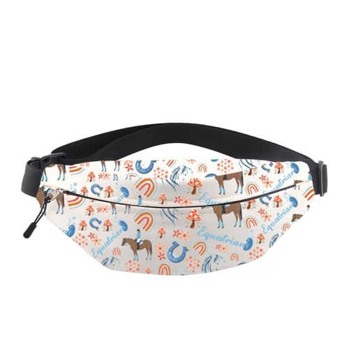 MNIGIU Equestrian Lover Gift Equestrian Crossbody Bag Horse Riding Gift Horse Trainer Gift Equestrian Bum Bag