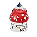 Bico Mushroom Gnome Hand Painted Stoneware Air Tight Seal Candy Jar, for storing Candy, Snacks, Cookie, Treats, Dishwasher Safe