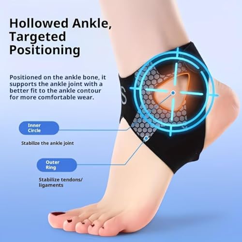 Image of Ankle Support for Men & Women, Adjustable Ankle Brace, Breathable Ankle Supporter, Ankle Support for Men, Anti-Slip Design for Gym, Fitness, Sports & Injury Prevention