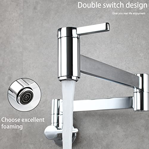 Robinet avec bras pivotant à double articulation pour grand évier - 4