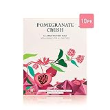 BioRepublic SkinCare Pomegranate Crush Facial Sheet Mask | Hydrate, Brighten, and Energize Skin | Or