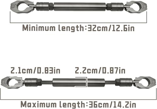 Flylin Universal Motorrad Lenker 22mm Aluminium Balance-Stange Einstellbare Balance Bar, Motorradzubehör zur Lenkers für Offroad Motorrad Titan, Schwarz, Gold