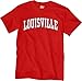 Blue 84 Men's Louisville Cardinals Arching Team Color Short Sleeve T Shirt, Louisville Cardinals Red, Small