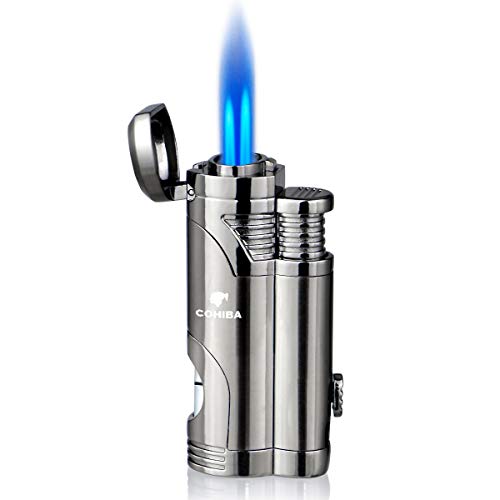 Lighters with Punch Lighter Double Jet Refillable Inflatable