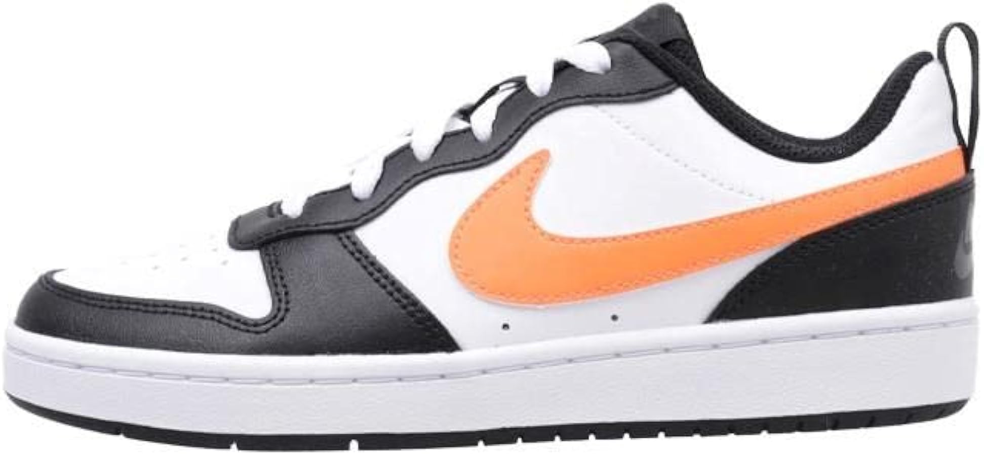 nike black white orange shoes