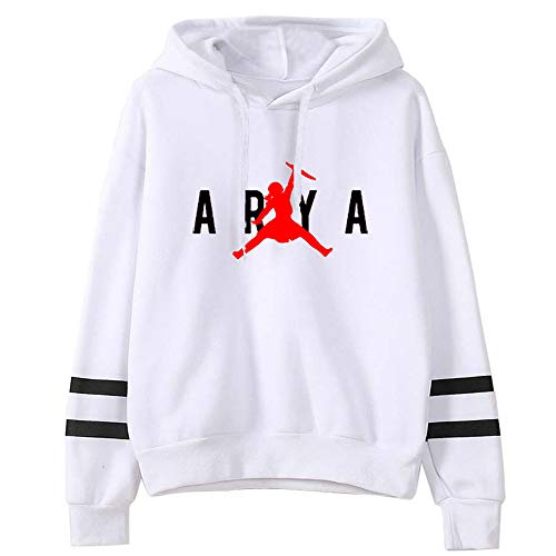 GOT Not Today Arya Stark Hoodie Sweatshirt The Game TV Series Thrones Merchandise Hoodies Sweater Funny Tops Pullover Gift (Arya Stark Hoodie White, XL)