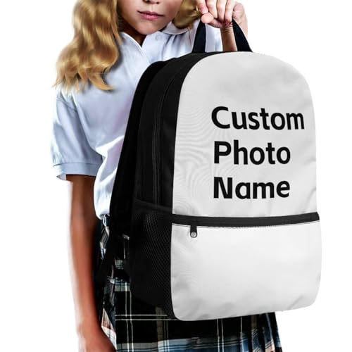 Luarisgur Personalized Backpacks For Kids Bookbag Custom Backpack Personalized With Name Photo Picture Boys School Bag Customize Backpack For Kids Teen Book Bag Back Pack thumb #2