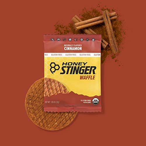Honey Stinger Organic Gluten Free Waffle, Cinnamon, Sports Nutrition, 1.06 Ounce (16 Count)