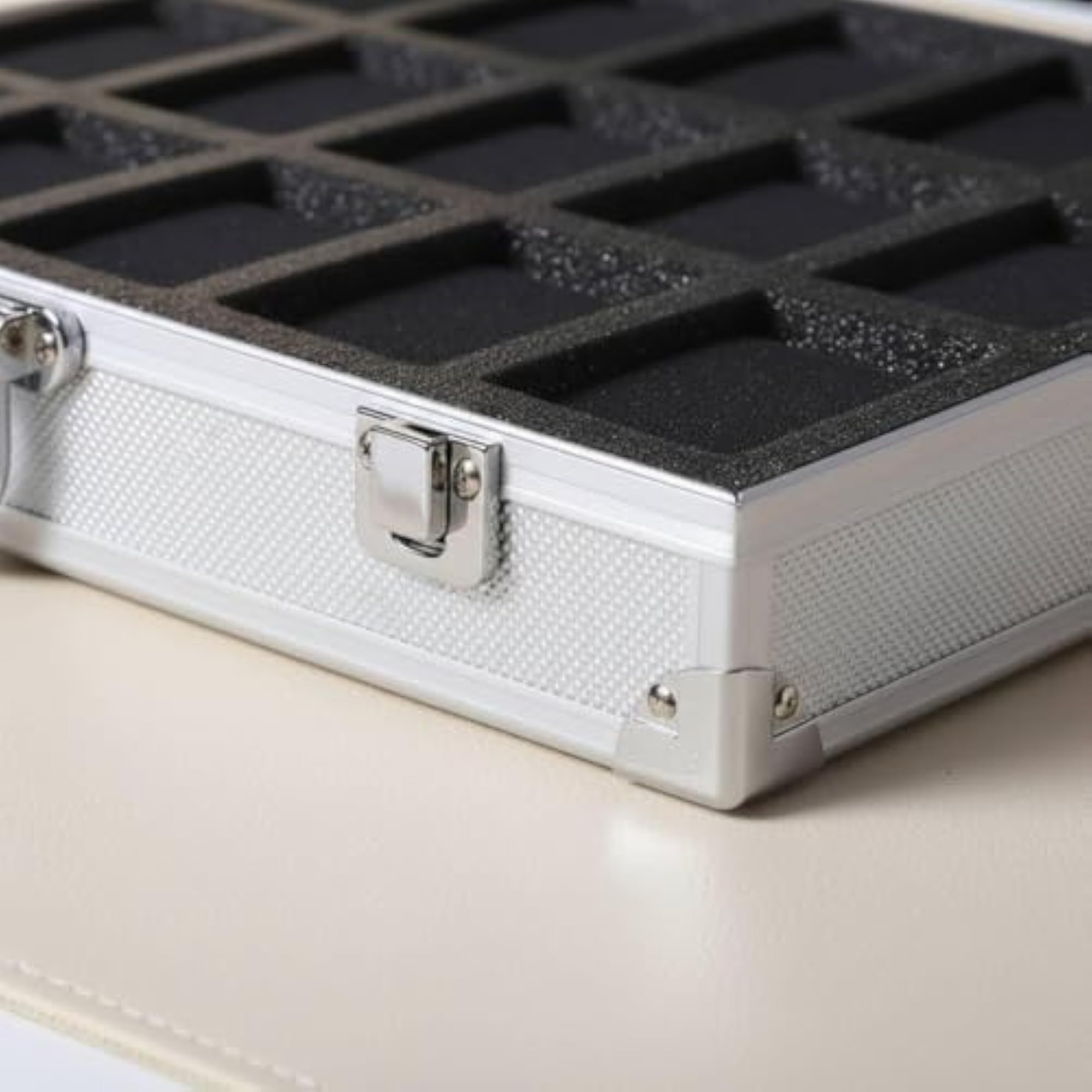 Aluminum Watch Briefcase, Large Capacity Travel Case