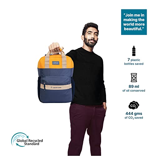 uppercase Medium 17 Ltrs Vegan Leather (upto 14 inch) Laptop Backpack 2300EBP1 3x more water resistant sustainable bags with rain proof zippers for... - Image 7