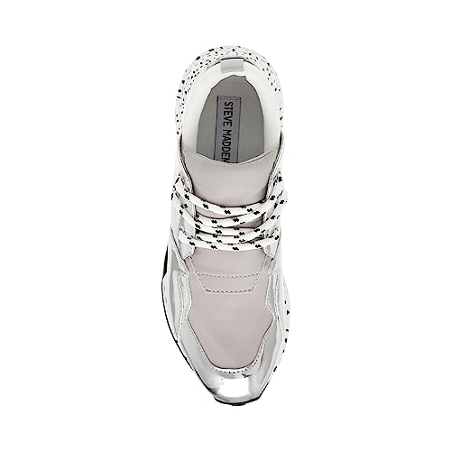 Steve Madden Steve Madden Women's Cliff Shoe, Silver, 7.5 M US