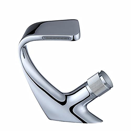 Robinets Robinet d'évier de cuisine for bar Farmhouse Commercial, robinet d'eau de cuisine fini chrome, robinets d'évier de salle de bain, mélangeur d'eau chaude et froide, robinet de bain monotrou mo