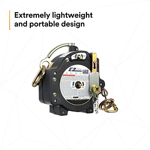 Image of 3M DBI-SALA EZ-Line 7605060 Retractable Horizontal Lifeline System, 60' Galvanized Cable, Built In Winch, Tension and Impact Indicators, Blue