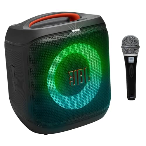JBL Partybox Encore Essential2 with Free MIC (CSHM10- Wire not included) Wireless Bluetooth Party Speaker, AI Sound Boost, Dynamic Light Show, Upto 15