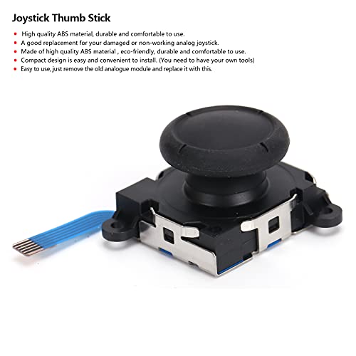 Substituição de joystick, manípulo leve para controle de joycon de interruptor(Preto)
