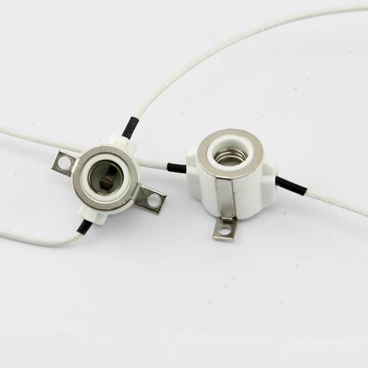 Lamp Bases,2pcs Lighting Accessories E11 Special Ceramic lamp Holder with Bracket E11 lamp Holder Small Screw lamp Holder