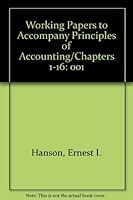 Working Papers to Accompany Principles of Accounting/Chapters 1-16 0030974550 Book Cover