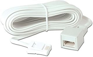 Merriway BH05755 Telephone Extension Cable, 20 M (65 Foot), White