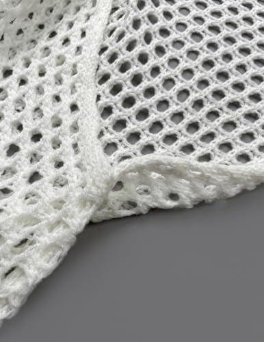 Image of Libsorge Womens Lightweight Crochet Knit Cardigan Spring 2026 Cropped Shrug Long Sleeve Hollow Out Cardigans