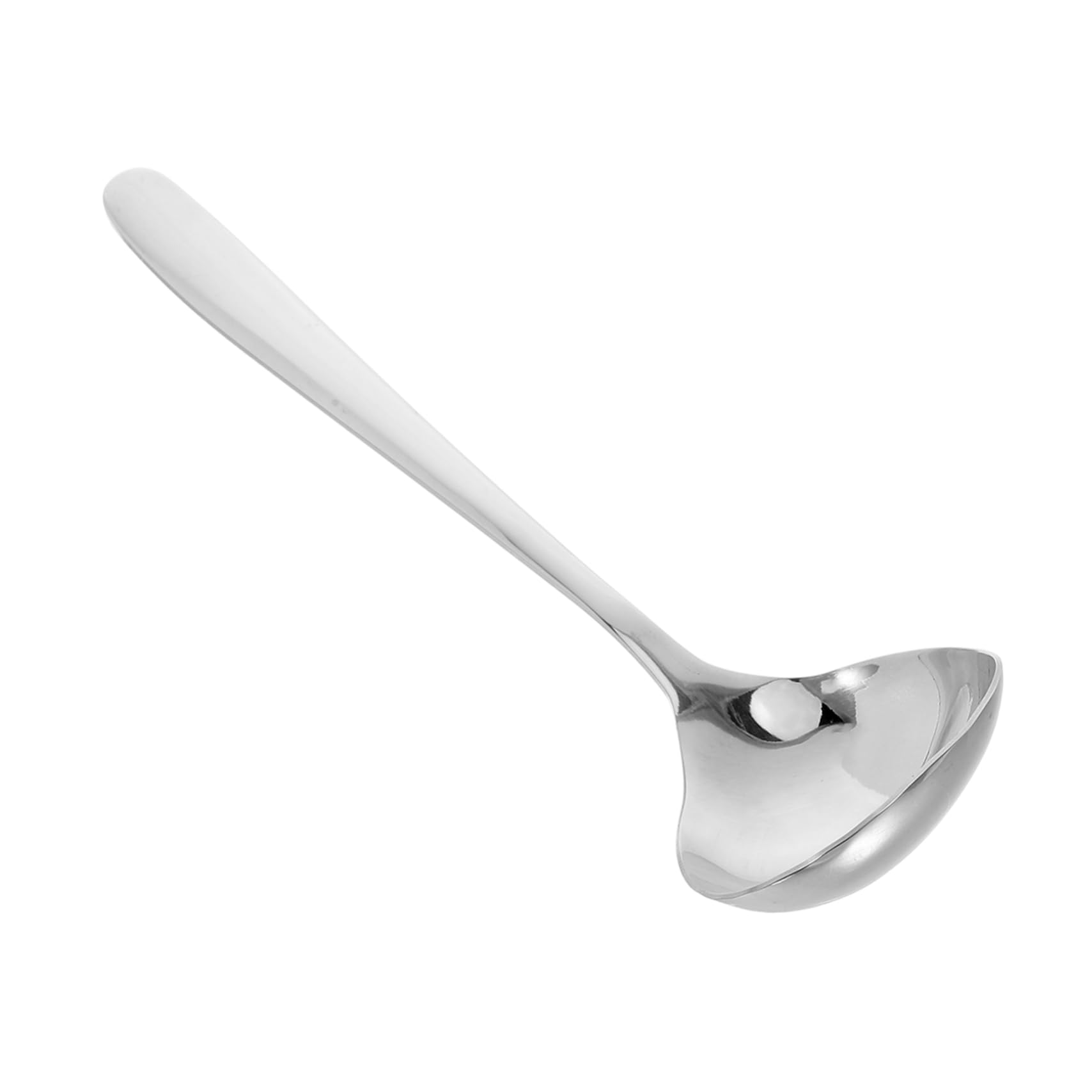 Cabilock Korean Style Stainless Steel Ladle Long Handle Soup Spoon for Cooking Serving Easy to Clean Versatile Kitchen Tool for Soups and Sauces