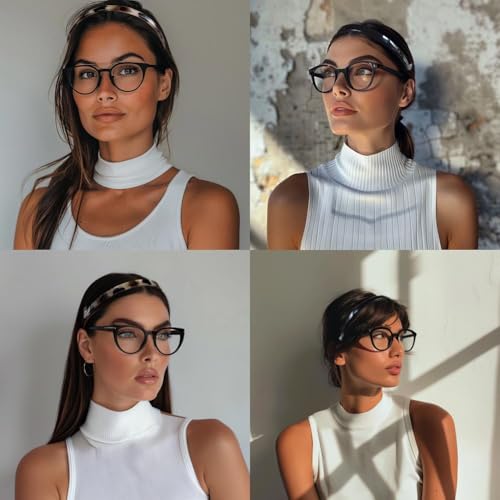Bikczewin 2Pcs Skinny Headbands Comfortable Plastic Fashion Head Bands No Slip Shark Tooth Thin Hair Accessories For Women Who Wear Glasses thumb #4