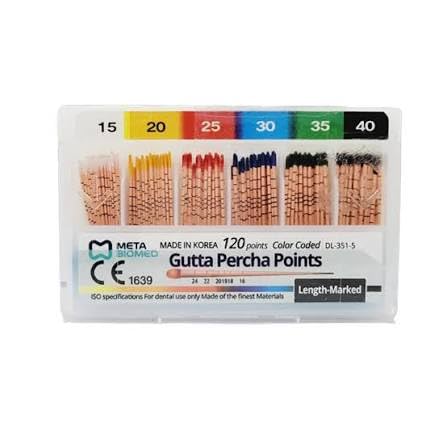 Meta Gutta Percha Points (GP)-2% Assorted Pack (15-40) (120 Points) | gp points-image-15