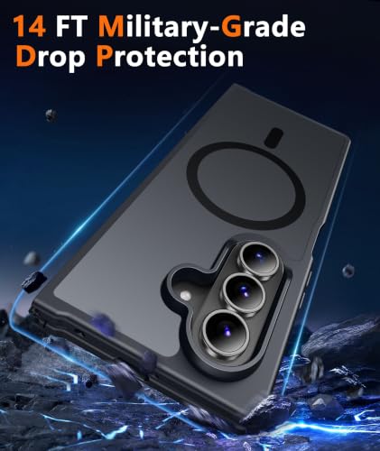 Image of FNTCASE for Samsung Galaxy Z-Fold-8-Ultra Case Samsung Z Fold 7 Matte Case | Compatible with Magsafe, Screen Protector, Anti Yellowing, Military Grade Drop Protection, Shockproof, Translucent Cases