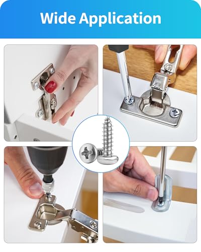 Set de 520 tornillos para madera de acero inoxidable DIVANC, cabeza plana Phillips, tamaño #4 a #12, longitud 3/8" a 1-1/2" miniatura 6