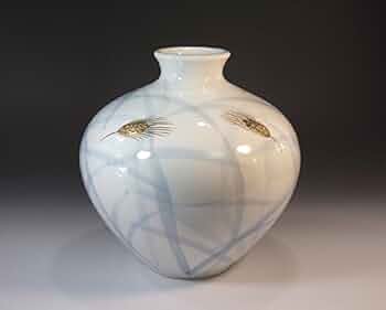 有田焼　花瓶　花器 花入　総手描き　金彩陶芸作家 藤井錦彩 作　【定価19万】 有田焼の花瓶販売専門店 陶芸家藤井錦彩