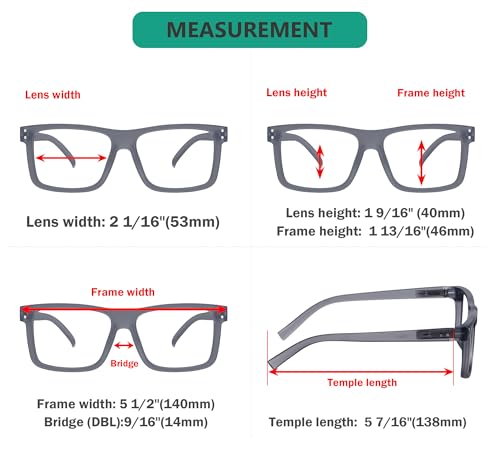 Image of Eyekepper 1.0 Reading Glasses Men, Oversized Readers Women, Black & Grey | Stylish Mens Womens Cheaters,Large Fashion Reader Eyeglasses,All-Day Comfort Spring Hinges,Scratch Resistant for Work /Crafts
