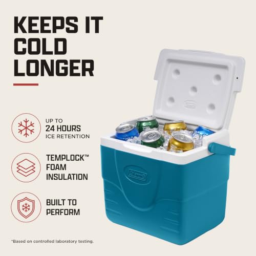Image of Coleman Chiller 9 /16 /30 /48 /60qt Cooler with Ice Retention, Leak Resistant, Great for Camping, Concerts, Sports, and More