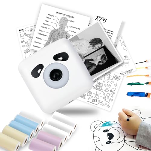 vretti Mini Pocket Sticker Printer - TP6-S 300DPI Mini Sticker Portable Bluetooth Thermal Printer...