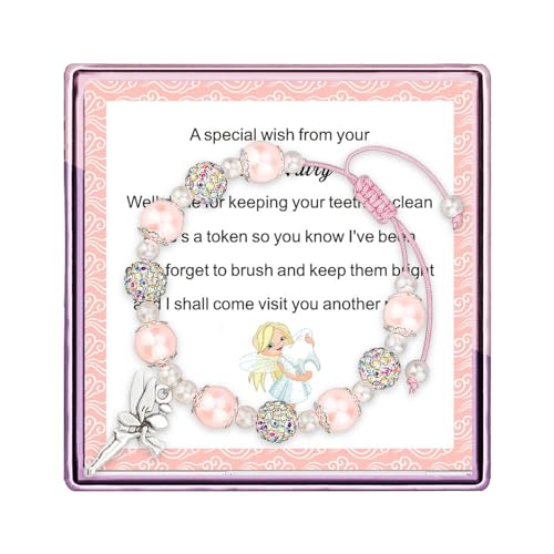 ARHTF Tooth Fairy Bracelet - First Lost Tooth Jewelry, Letter, Gifts for Her
