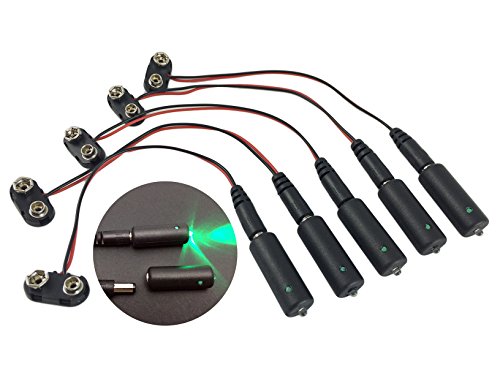 Prop and Scenery Lights 5 Pack Green LED 9 Volt Battery Operated Micro Effects Light for Scenery Prop Theatrical Costumes