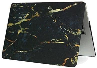 Compatible with Old MacBook Air 13 inch Case Black Marble A1466 A1369 (2010-2017), 4 in 1 Bundle Exquisite Finish Plastic Hard Shell Keyboard Cover Set