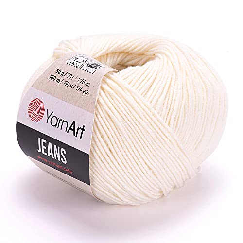 Yarn Art Jeans Yarn 160m, Soft Cotton Amigurumi Doll Animal 50g Knitting Crochet (03)