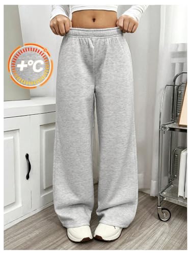 SHENHE Girl's Y2k Baggy Sweatpants Elastic Low Rise Straight Leg Athletic Pants3