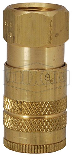 Dixon Valve & Coupling DC2023 Brass Air Chief Industrial Interchange Quick-Connect Air Hose Socket, 1/4" Coupler x 3/8" NPT Female Thread, 37 CFM Flow Rating