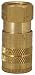 Dixon Valve & Coupling DC2023 Brass Air Chief Industrial Interchange Quick-Connect Air Hose Socket, 1/4" Coupler x 3/8" NPT Female Thread, 37 CFM Flow Rating